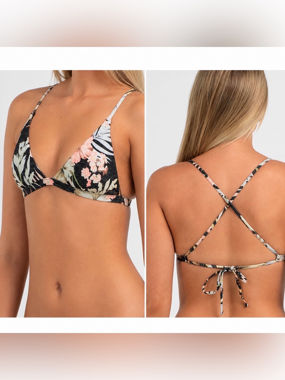 Rip Curl Paradise Calling X-Back Bikini Top Sz M NWT MSRP $45